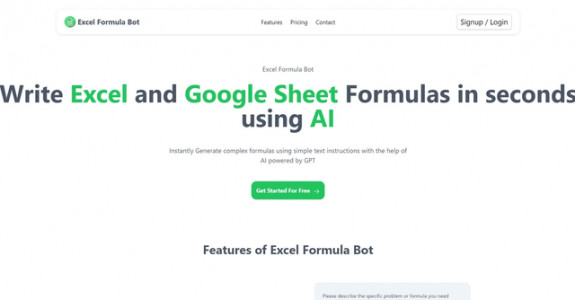 Excel Formula Bot